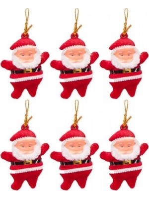 Myg Plus 6 Adet Mini Yılbaşı Ağacı Süsü - Noel Baba Temalı