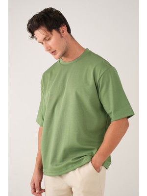 Allunique Bisiklet Yaka Yeşil T-Shirt