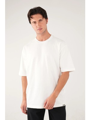Allunique Bisiklet Yaka Beyaz T-Shirt