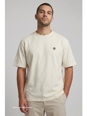 Allunique Regular Fit Ekru Pamuklu Tişört