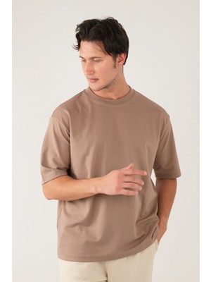 Allunique Bisiklet Yaka Vizon T-Shirt
