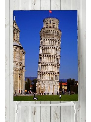 Pratik Ev Pisa Kulesi Manzara Posteri 2 PSTER7713 60X90 cm
