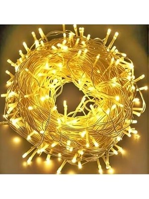 Pratik Ev 50 Metre Günışığı LED Yılbaşı Ağacı Iç Mekan Dekoratif Süsleme - 8 Farklı Mod - Fişli LED