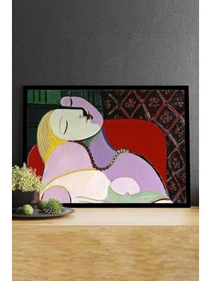 Pratik Ev (PSTER14731) The Dream, Rüya Pablo Picasso Sanatsal Çerçeveli Tablo 50 x 70