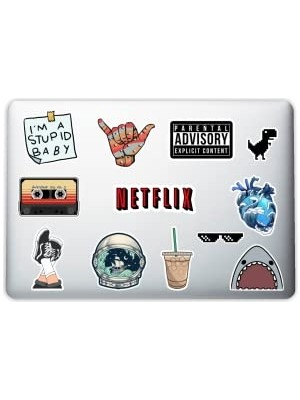 Pratik Ev Dekoratif Sticker Seti 002; Laptop, Notebook, Tablet ve Telefon Kullanımına Uygun