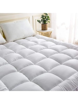 Pratik Ev Topper 4.1; Super Soft Yatak Pedi -%100 Pamuk Kılıflı, Süper Yumuşak Nano Elyaf Dolgu (100X200)