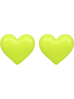 Pratik Ev Tatlı Yeşil Kalp Küpe Yeşil S