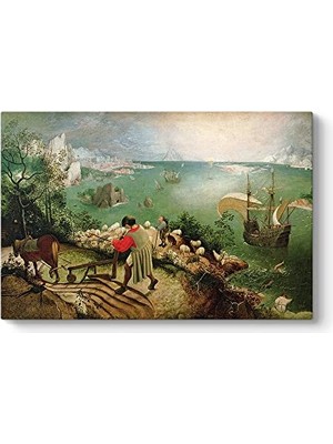 Pratik Ev Pieter Brueghel Ikarus'un Düşüşü Kanvas Tablo 45 x 30