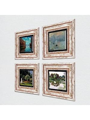 Pratik Ev Monet Temalı Çerçeveli Taş Duvar Tablosu, T4-1177