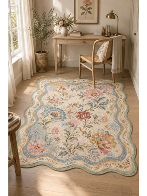 Rugs Modern Halı Vera Viva Özel Tasarım Bej, Sarı ve Kırık Beyaz Ince Dokuma Salon Halısı
