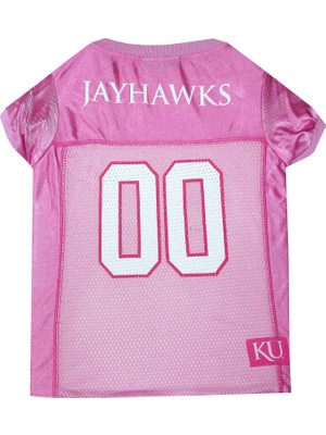 Pratik Ev Ncaa Kansas Jayhawks Köpek Pembe Forma, X-Small, Evcil Hayvan Pembesi Kıyafet