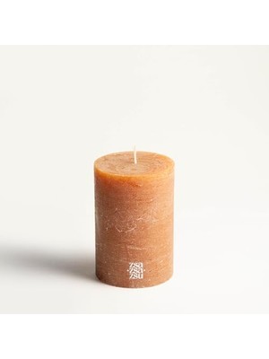 Pratik Ev Deurne Amber Parafin Mum 9X9X13 cm