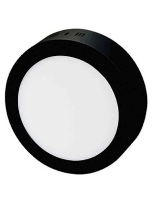 Pratik Ev CT-5235 18W 6400K S. Üstü LED Beyaz Işık Armatür Yuvarlak Siyah Metal Kasa