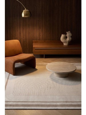 Hoom Rugs Vizyon 3506 Bej Vizon Çerçeveli Modern Akrilik Halı