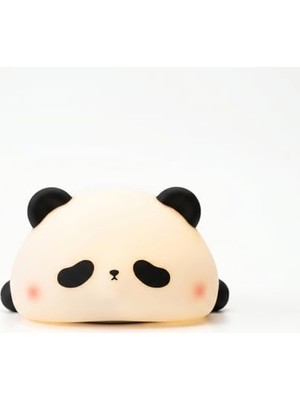 Pratik Ev Panda Gece Lambası, LED Yumuşak Silikon, Kısılabilir ve Şarj Edilebilir