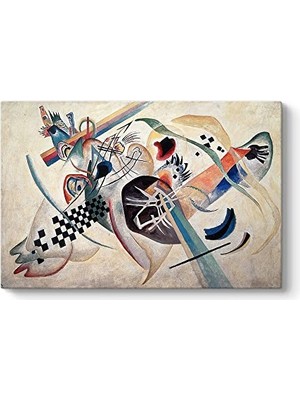 Pratik Ev Wassily Kandinsky, On White Tablosu 45 x 30