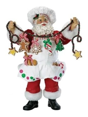 Pratik Ev Noel Şefi Noel Baba Heykelciği, 30,5 cm