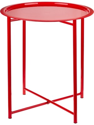Hastunç Metal Orta Sehpa Kırmızı Renkli Modern Tasarım 46 cm Yükseklik 52 cm Derinlik