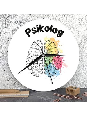 Pratik Ev Psikoloğa Hediye Ahşap Duvar Saati