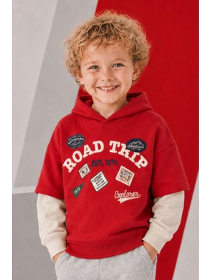 Zeyland Erkek Çocuk İki Renkli Kapşonlu Sweatshirt