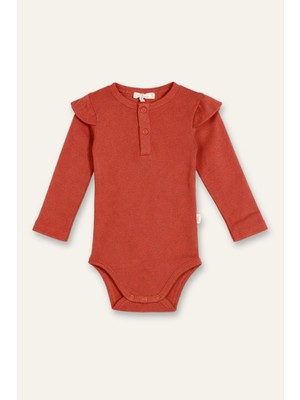 Mininio Kız Bebek Omuzdan Fırfırlı Body