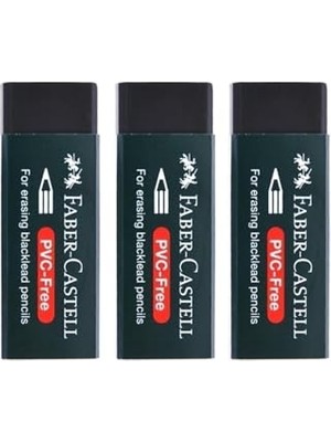Pratik Ev Castell Kopya, Pvc Free No:20 Büyük Boy Siyah Silgi(3 Adet)
