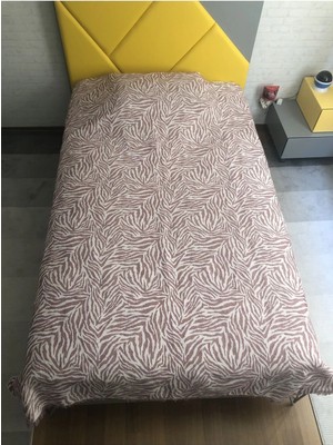 Novélune Tek Kişilik Pike & Pike Takımı: Bordo Zebra Desenli Tek Kişilik Çok Amaçlı Pike