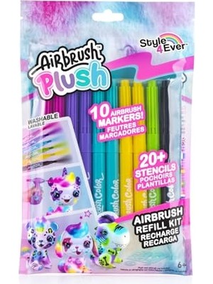 Pratik Ev Airbrush Plush - Refill Kit 10 Pens, (256)