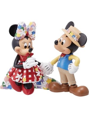 Pratik Ev El Ele Tutuşan Mickey ve Minnie Mouse Heykelcik, 16,69 Cm, Çok Renkli
