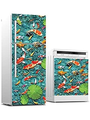 Pratik Ev Sticker Kaplama, Balıklar, Buzdolabı ve Bulaşık Makinası Beyaz Eşya