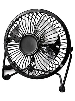 Pratik Ev Masaüstü USB Fan Soğutucu Vantilatör, Metal Mini Vantilatör, USB Girişli