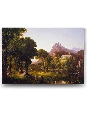 Pratik Ev 75X50 cm Thomas Cole Dream Of Arcadia Tablosu