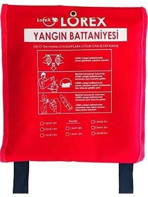 Pratik Ev LR-FB1015C Çantalı Yangın Battaniyesi, 100 cm x 150 cm
