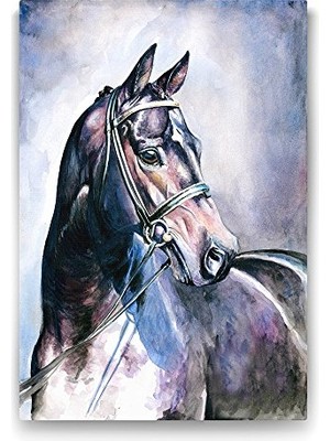 Pratik Ev At Figürlü Dekoratif Tablo 50X75 cm