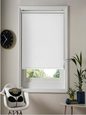 Pratik Ev Beyaz Blackout Stor Perde, Alüminyum Kasa, Karartma Stor, 200 x 200, BYZT130