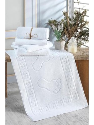 Pratik Ev Çeyiz Banyo Ayak Izli Yer Havlusu 1 Adet 50X70 cm