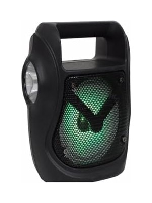 Pratik Ev Işıklı 4" Taşınabilir 5W Bluetooth Hoparlör, El Fenerli Fm Radyo, Usb/tf/aux Destekli, Extra Bass