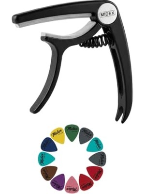 Pratik Ev Lastvoice LCT-999 Black Gitar Capo Metal Kapo Kaliteli 12 Adet Pena