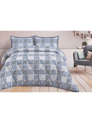 Merinos Comforter Yorgan Seti 220X240 Parla Mavi
