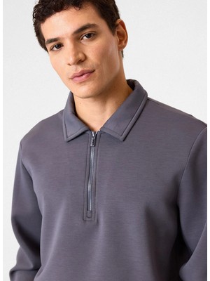 Back And Bond Gri Erkek Sweatshirt BSW1205300000
