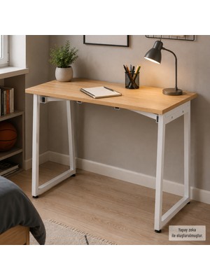 Vilinze Biga Sabit Mdf Metal Ayak Çalışma Ofis Masası