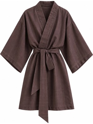 Brun Terre Kısa Kimono
