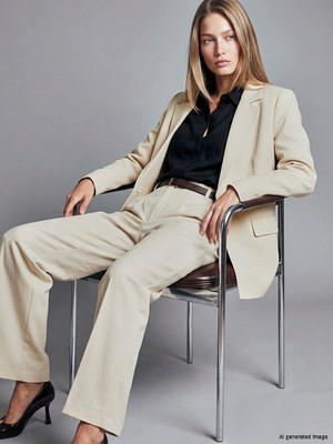 Lc Waikiki Yeni Sezon Bej Krep Kadın Blazer Ceket