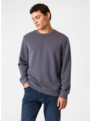 Back And Bond Gri Erkek Sweatshirt BSW1205200000