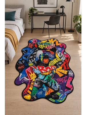 Rugs Modern Halı Lina Forma Özel Tasarım Çok Renkli Ince Dokuma Salon Halısı
