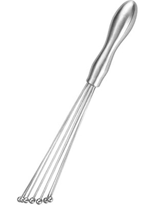 Pratik Ev 30 cm Paslanmaz Çelik Yeni Nesil Çırpma Teli; Ergonomik Tutma Yeri, Kalın Teller ve Metal Toplar Ile, Mutfakta Kullanım