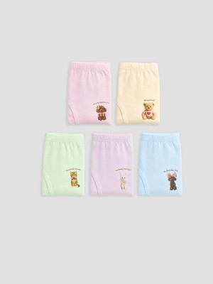 Lc Waikiki Yeni Sezon Lila Baskılı Kız Çocuk Boxer 5'li