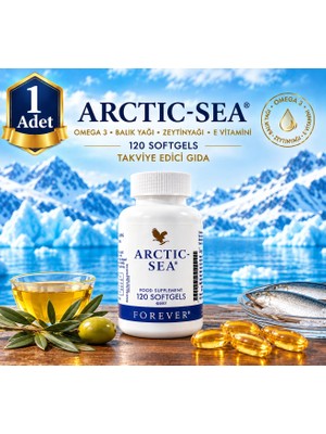 Forever Living Products Arctic Sea Omega-3 Balık Yağı ve E Vitamini İçeren Takviye Edici Gıda 120 Softgel