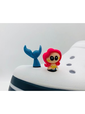 Ozan Tuhafiye Mavi Crocs 3D Jibbitz Terlik Süsü 2 Parça 3 Boyutlu JBB0685-686 Eğlenceli Tasarım