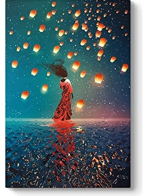 Pratik Ev Dilek Fenerleri Tablosu 60 x 90